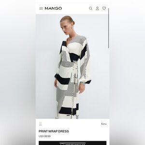 Black and White Geometric Patterned Dress